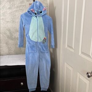 Disney Blue Stitch Kids One Piece Footie